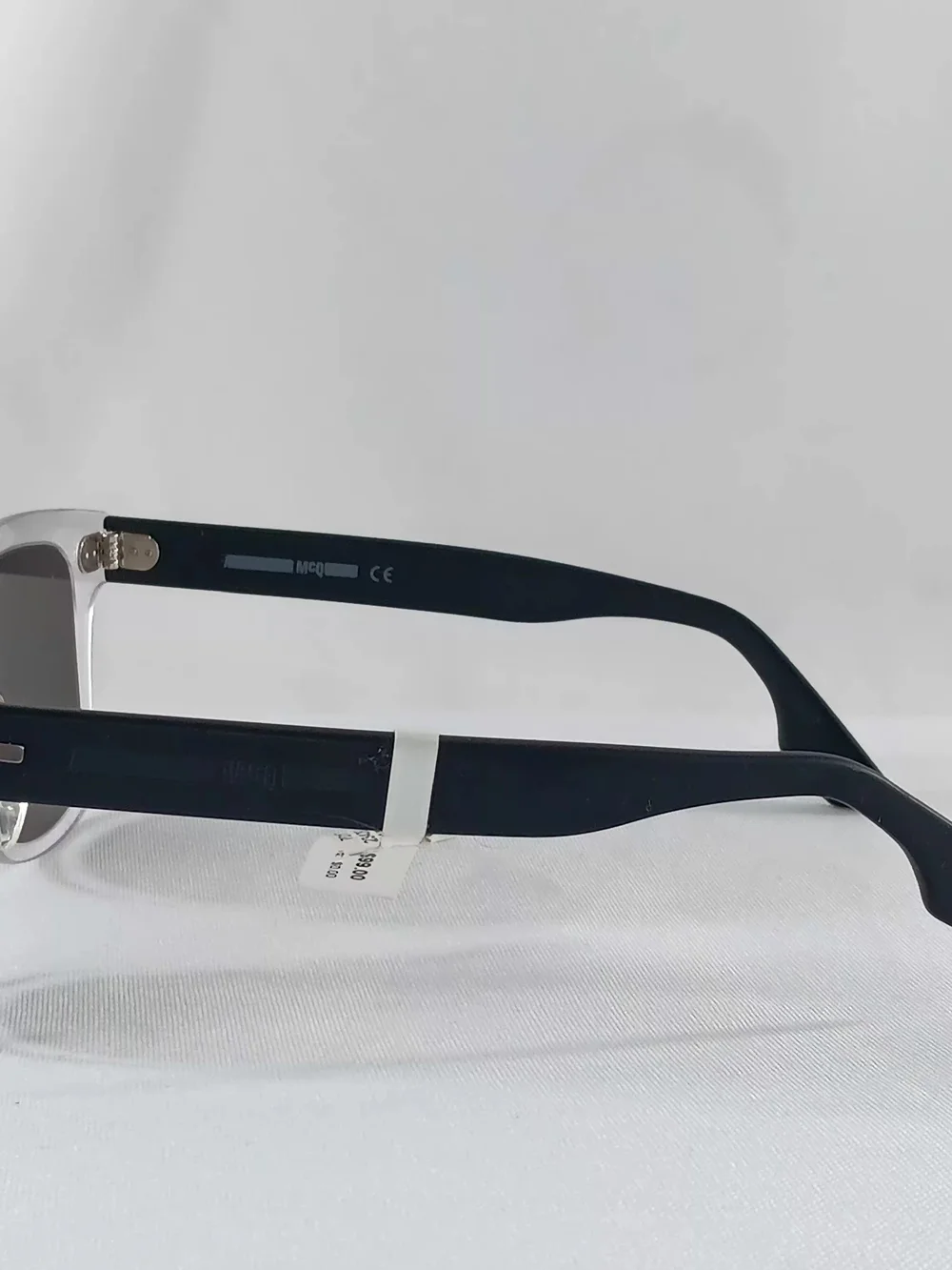 McQ by Alexander McQueen Sunglasses Translucent Black Frames Minimalist Preppy